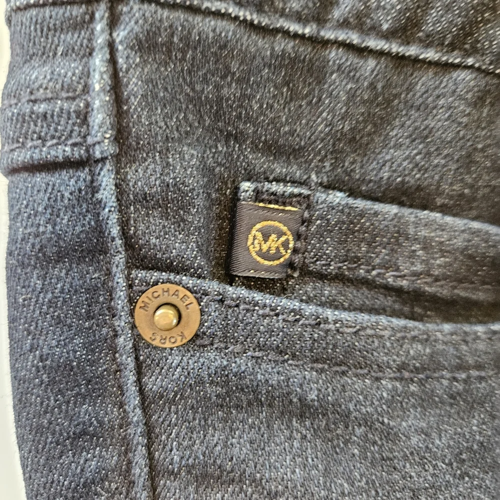 MICHAEL KORS Dark Wash 5-Pocket Cropped Straight Leg Jeans | SZ 4